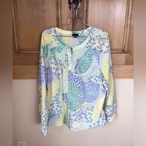 Talbots lightweight floral button down